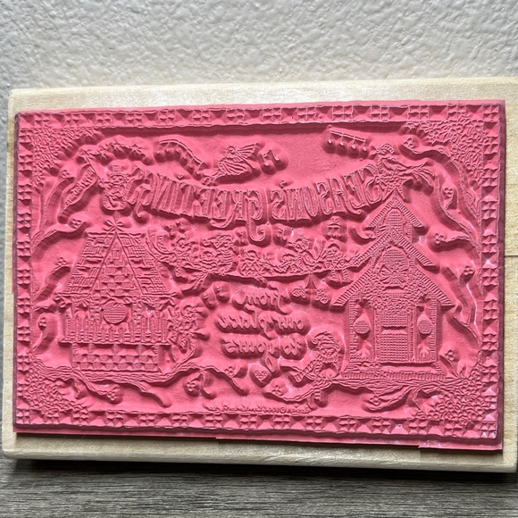 Hampton Art Rubber Stamps “Season's Greetings From Our Place to Yours” Christmas - Picture 7 of 8